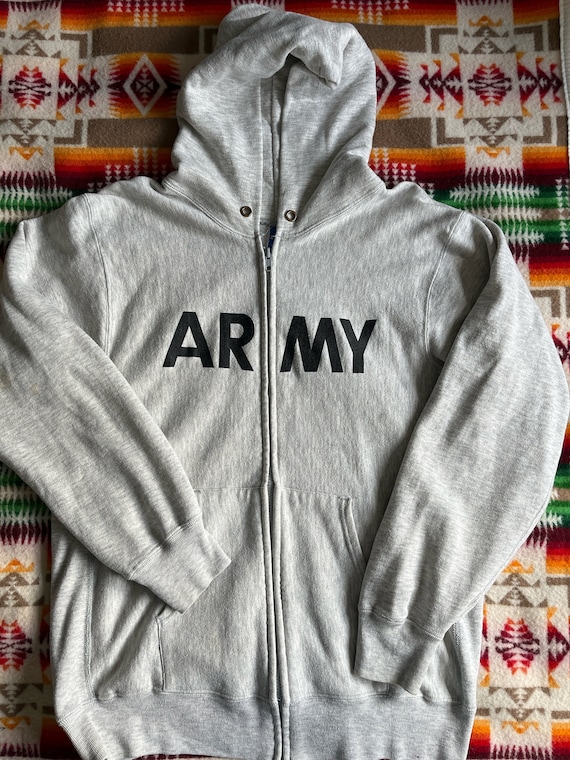 Vintage Champion Army Hoodie Made in USA Large Reverse Weave Vintage Champion Army Hoodie Made in USA Large Reverse Weave