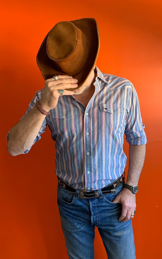 longhorn western shirt vintage Gem