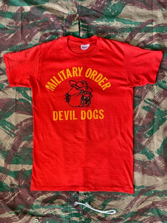 70s Marines Bulldog Army Military tシャツ S