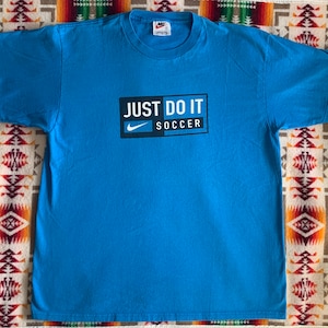 Vintage Nike t shirt Just Do It Soccer made in USA Large