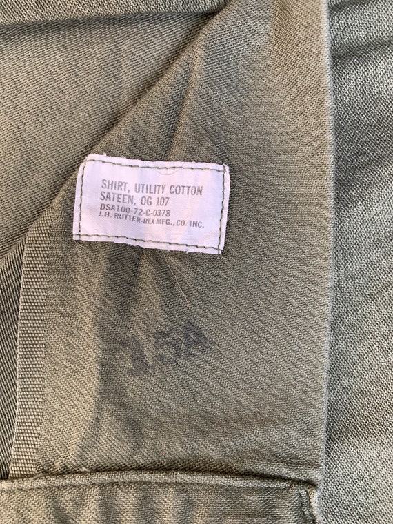 Vintage Army Utility Shirt Jacket OG 107 Vietnam … - image 5