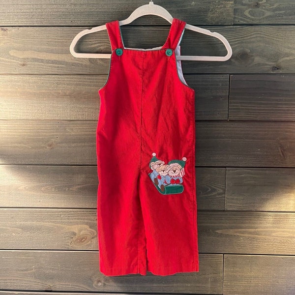 Red Corduroy Overalls Boy Etsy