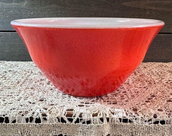 Vintage Red Bowl 4”x9”