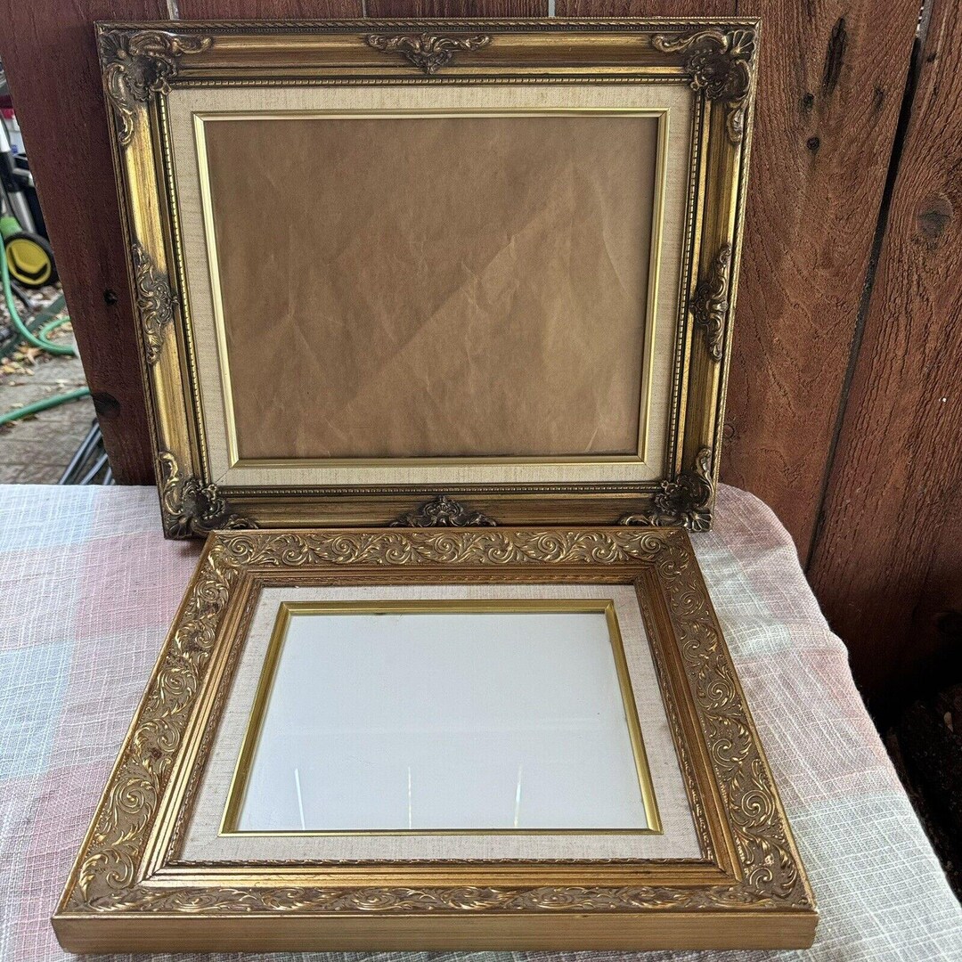 Vintage Gold Ornate Frames Set of 2 - Etsy