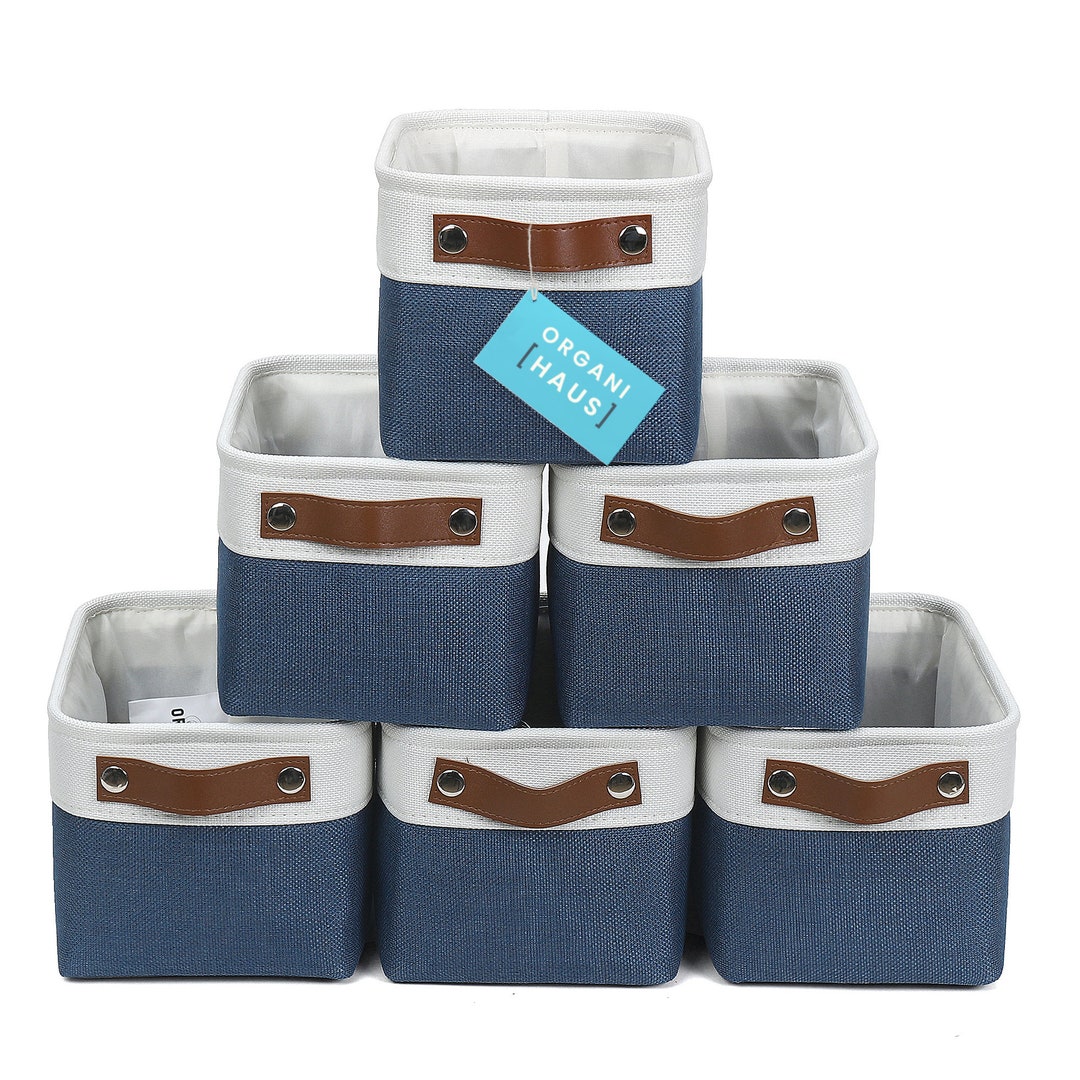 Organihaus Fabric Storage Baskets for Shelves 6 Pack Small - Etsy