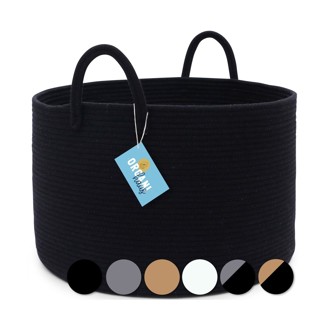 Organihaus XXL Cotton Rope Basket Wide 20x13 Storage Etsy