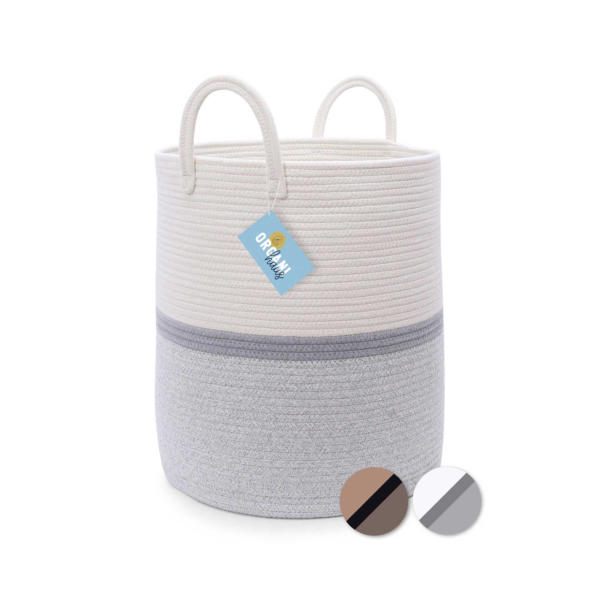 Storage & Organization Tall Rope Storage Baskets for Organizing Black