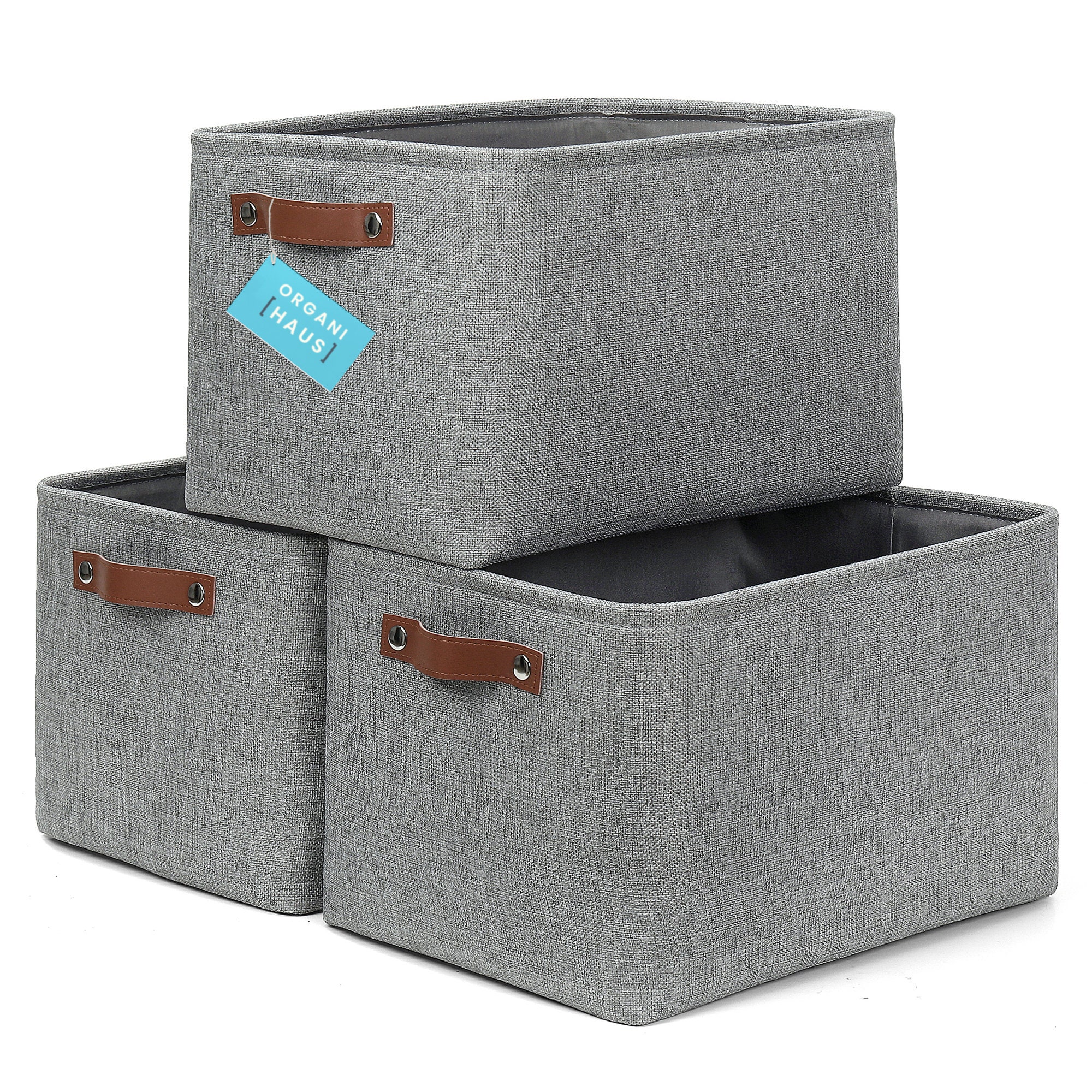 RIHUD Storage Baskets for Shelves 18.5x10.5x8in Closet Storage