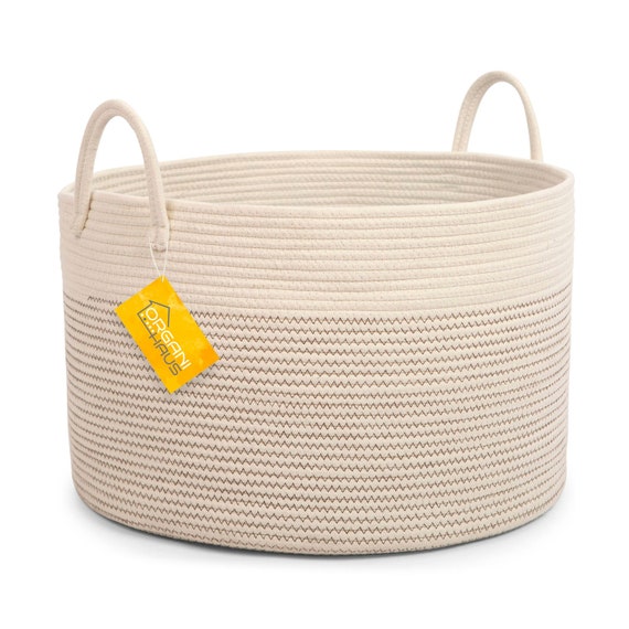 Xxl Cotton Rope Toy Storage Basket 20 X 20 X 13 3 Pillows Baby