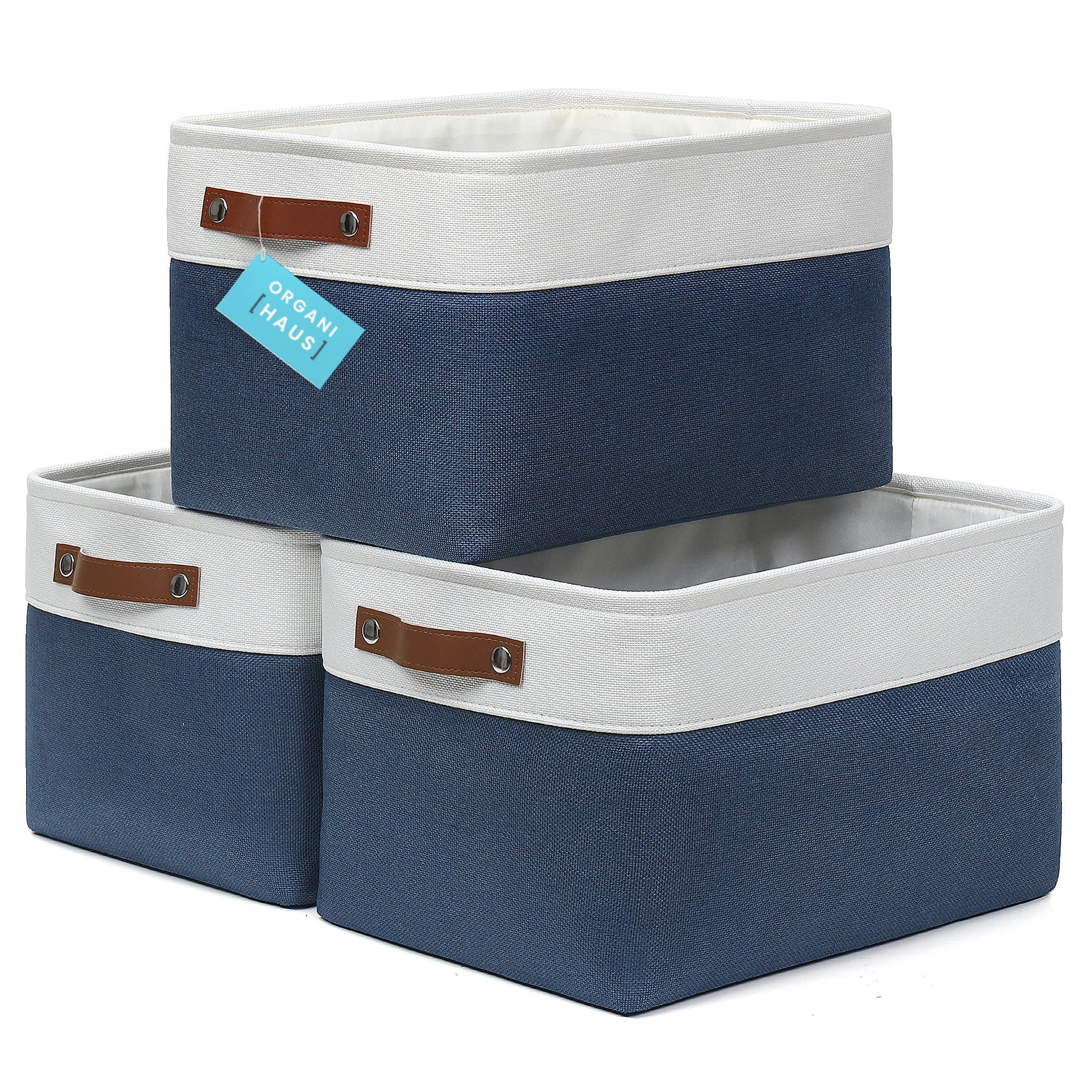 Storage Cubes 12x12 Fabric Storage Bins 4 Pack Storage Baskets with  Handles, Foldable Storage Cubes Box for Closet, Shelf, Nursery, Cloth Boxes  for