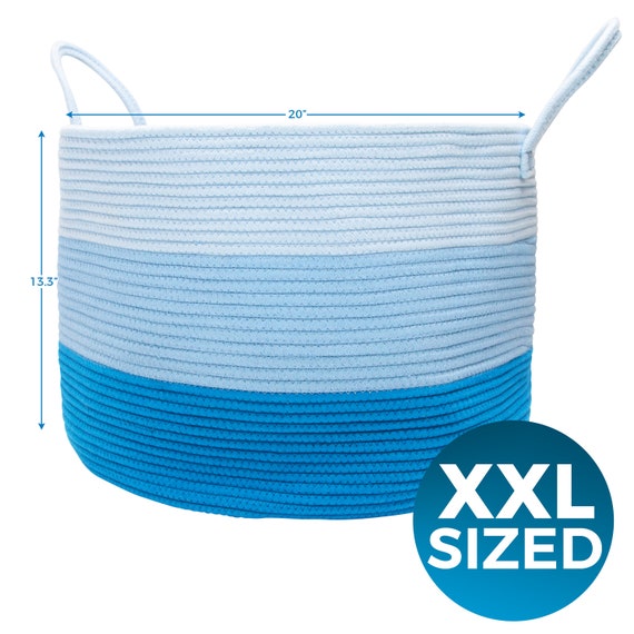 20x13 5 Blanket Storage Basket With Long Handles Decorative
