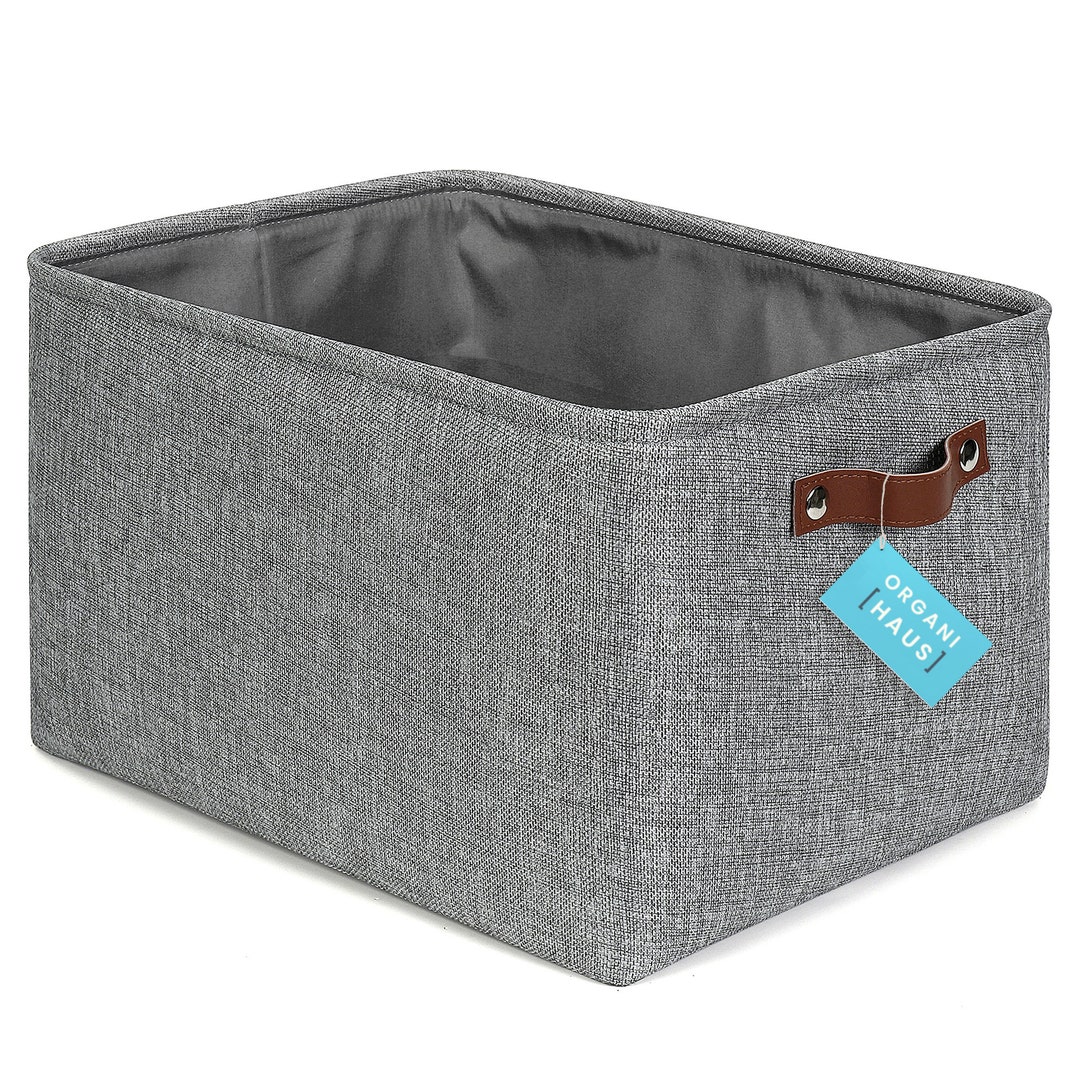 Organihaus Fabric Storage Basket for Shelves Extra Large Closet Storage