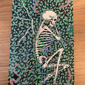 At Last Holo Print 11x17 skeleton in leaves