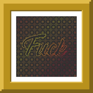 Motivo Blackwork F*ck floreale geometrico arcobaleno - DOWNLOAD DIGITALE