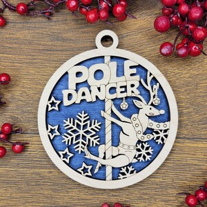 Ornament, Naughty Christmas, Holiday Decorations, 4 Inch,, Jingle My Bells, Pole Dancer, Well Hung, Adult Christmas, I Put Out for Santa