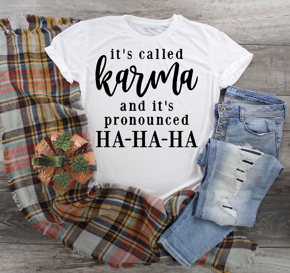 "Mamma Mia: It's Called Karma" Bumper Sticker - 5" Vinyl Decal, Waterproof & UV Resistant - View #12