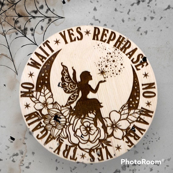 Tableau Pendule En Bois Sculpté - 25x25 Cm - Pour Divination, Décoration ésotérique - Motif Païen