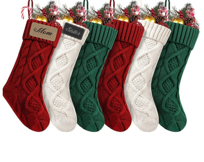 Personalized Christmas Stockings, Gift for Him, Gift For Her, Customized laser engraved, Christmas Stocking, Engraved with name, Engraved,