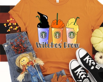 Hexen Gebräu Kaffee Shirt: Halloween Hexe T-Shirt