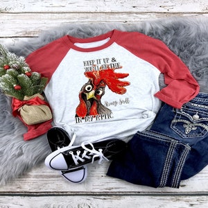 Funny Chicken Rooster Raglan: Strange Smell In My Attic Design