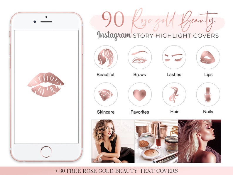 rose gold instagram highlight covers free rose gold instagram highlight covers free