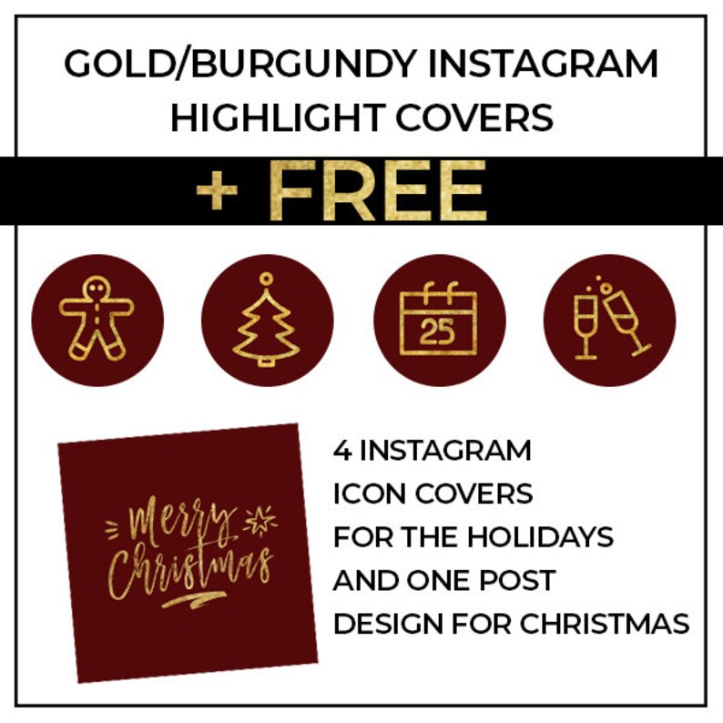 Gold Foil Instagram Highlight Covers Highlight Icons | Etsy