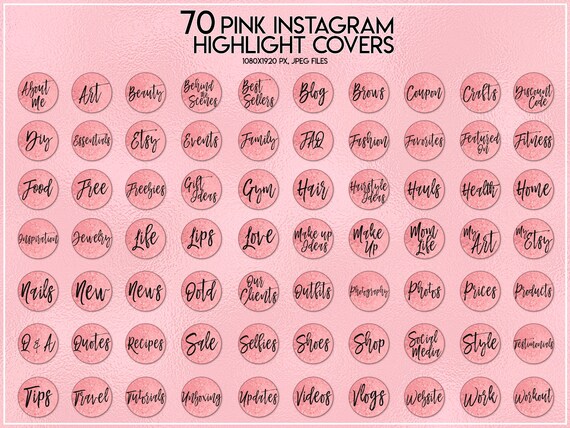 Instagram Highlight Covers Pink Music