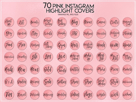 Instagram Highlight Covers Pink Music