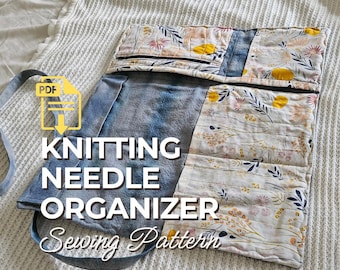 初心者向け編み針オーガナイザーPDF裁縫パターン、即時ダウンロード、簡単な編み針ケースパターン