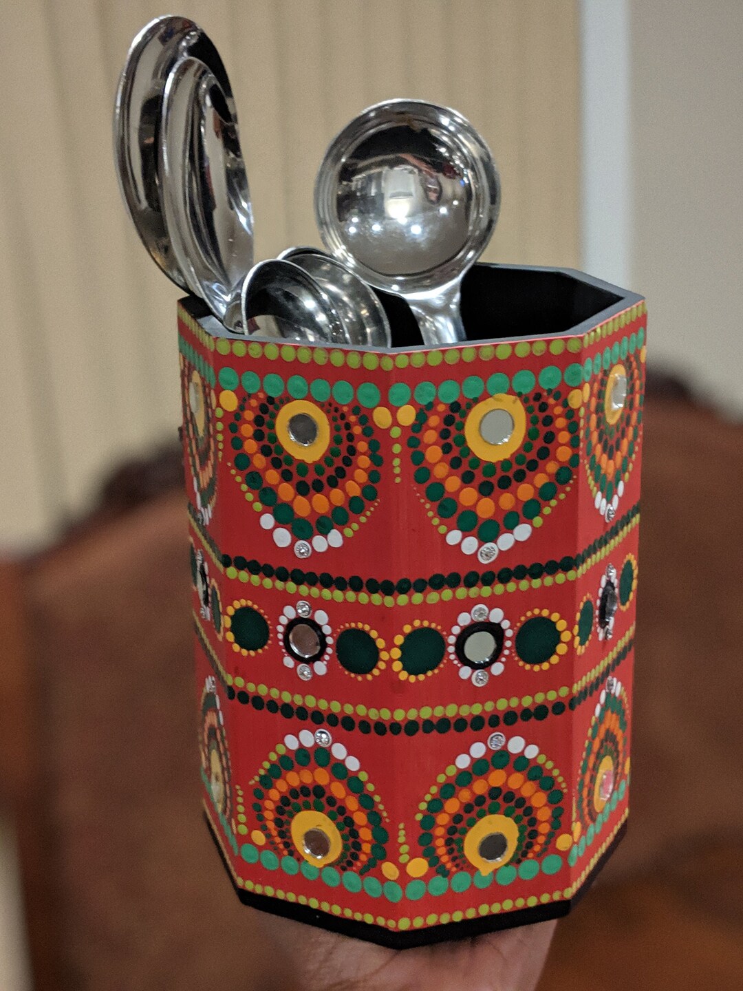 Decorative Utensil Holder Etsy