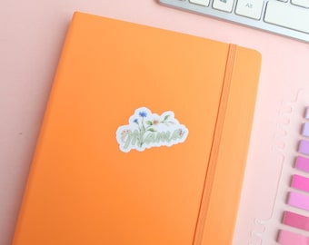 Earthy Mama Floral Sticker, Die Cut Vinyl, Water Resistant