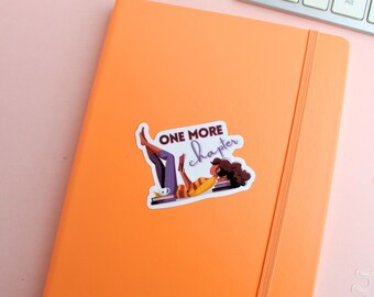 One More Chapter Sticker, Book Lover Kindle eReader Vinyl Decal
