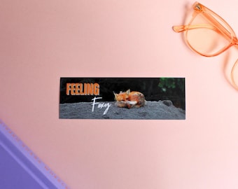 Sleeping Fox Bookmark: Local Animal Photography Gift