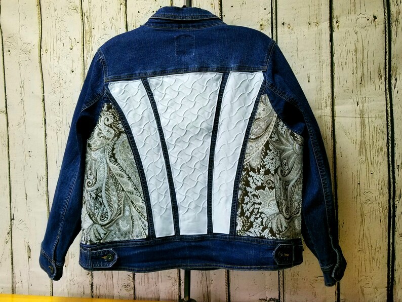 embellished denim jacket plus size