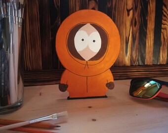 South Park, Kenny free stand shelf wood decoration. Funny wooden cartoon figure