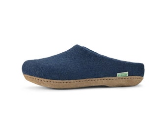 Women's Kyrgies Wool Felt Slippers with Leather Soles