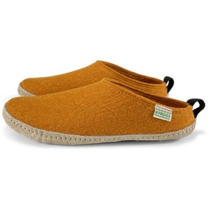 Kyrgies Men's Wool Slides Slippers Orange