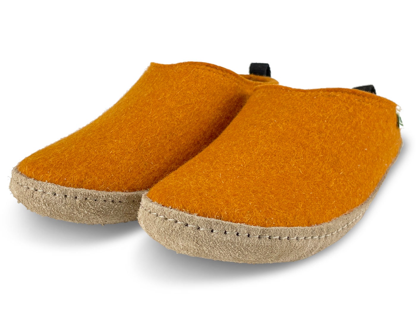 Men's Wool Slide Slippers Orange - Etsy