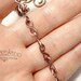 Handmade solid copper chain Figure 8 chain Hammered chain