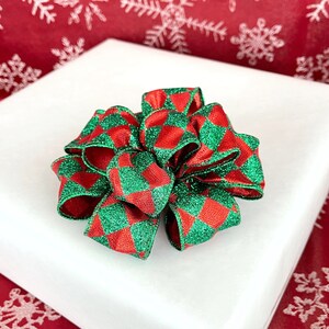 Small Christmas Gift Basket Bow • Small Gift Bow • Christmas Gift Topper • Tree Bow • Present Bow For Christmas Gift Wrapping