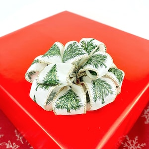 Five Inch Present Bow For Christmas Gift Wrapping • Christmas Gift Topper • Small Christmas Gift Basket Bow • Tree Bow • Small Package Bow