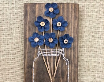 Denim Wall Art Etsy Why use a regular denim when you can add a personal touch to your piece by embroidering a little personalised message to the fabric. denim wall art etsy