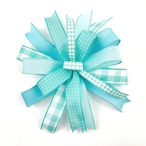 Decorative Mint Green Bow For Signs Or Wreath • Everyday Bow For Lantern Or Wreath Accessory Or Wreath Embellishment • Front Door Hanger