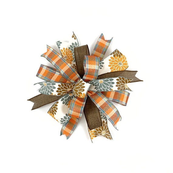 Fall Wreath Embellishment Ready Made Fall Bow for Wreaths or Etsy