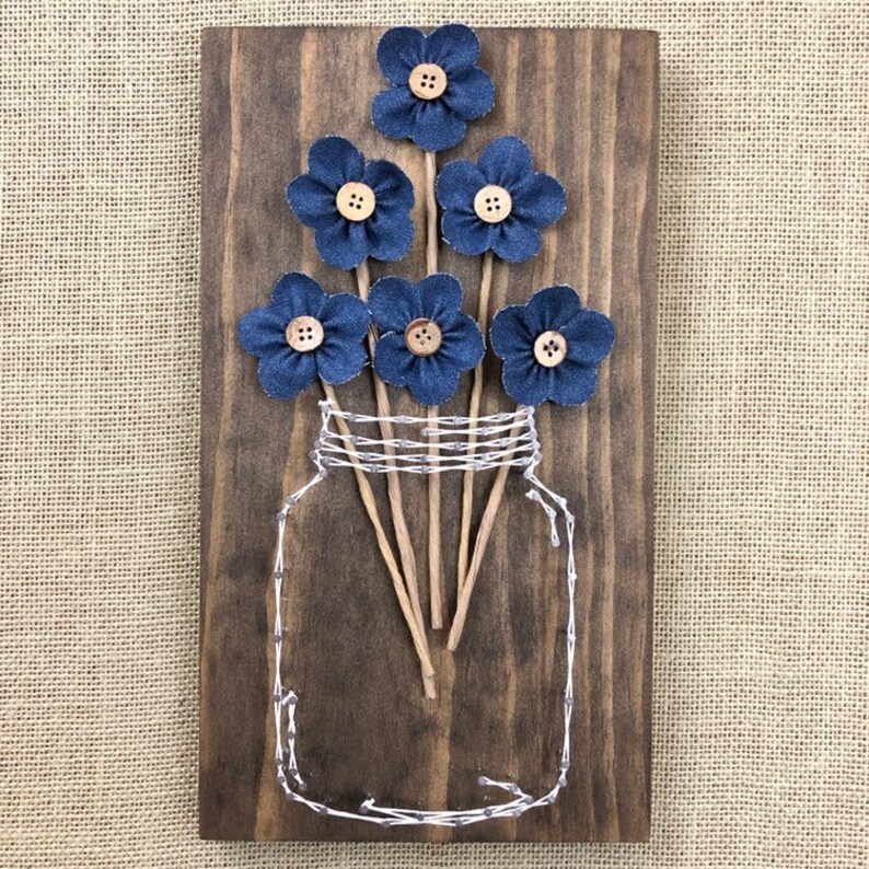 String Art Wall Decor String Art Wall Art Denim Wall Art Etsy
