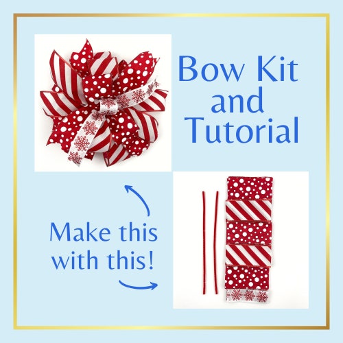 How to Make a Christmas Tree Bow Christmas Tree Bow Tutorial Etsy