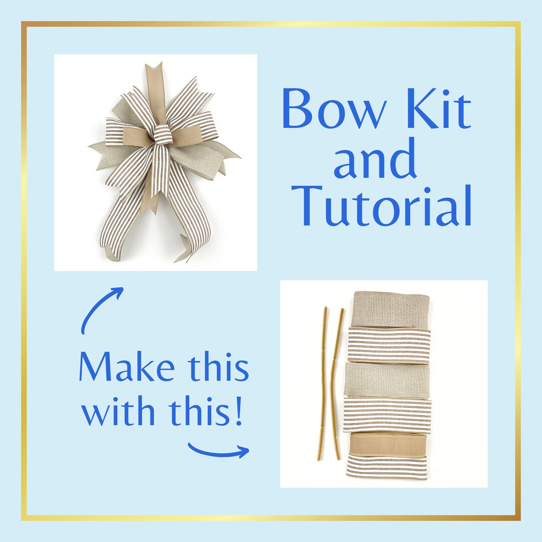 Bow Tutorial Kit, Wreath Bow Making Kit, Kit for Making Bows, Bow Kit
