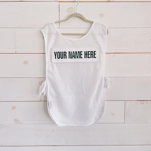 Golf Caddie Bib with Name badge for back of caddy bibs White Tiger Woods Green hook and loop PGA TOUR Apron Birthday Party