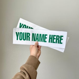 Golf Caddie Uniform Name Badge for Back of Caddy Bib White Tiger Woods Green hook and Loop Kids and Adult Patch Coverall PGA Tour
