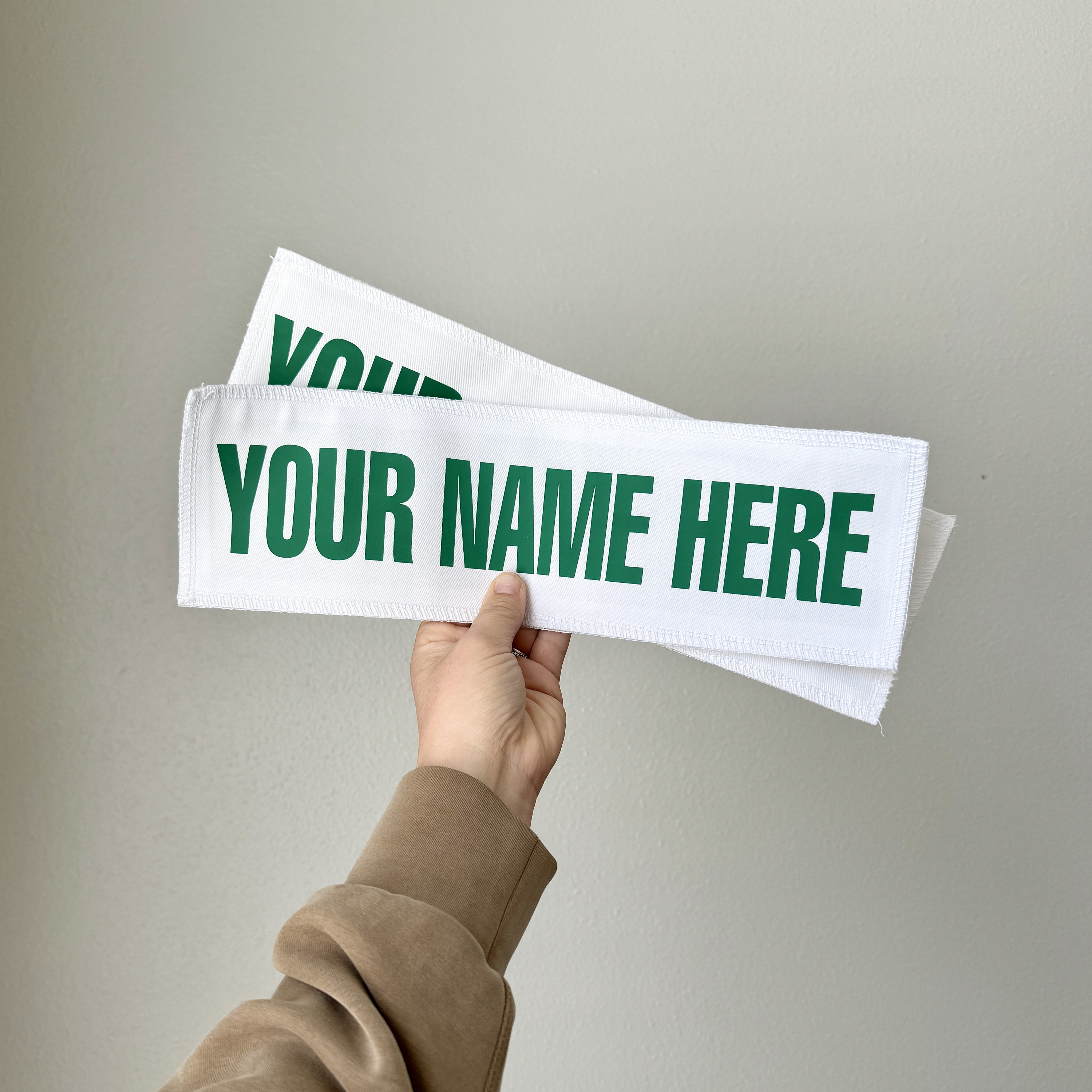 Golf Caddie Uniform Name Badge for Back of Caddy Bib White Tiger